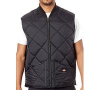Dickies Gilet Trapuntato con Diamante. Diamantediamond Stepp-Nylon-Weste Giacca Senza Maniche, Nero, Large Uomo