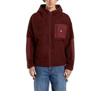 Dickies - Pile da uomo con cappuccio e zip - Central High Pile Hooded Andorra per Uomo - Taglia M - Bordeaux