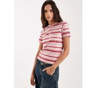 Dickies - Glade Spring - T-shirt baby rosa a righe XS