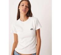Dickies - Gladeville - T-shirt baby taglio lungo bianco a coste XS