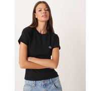 Dickies - Gladeville - T-shirt baby taglio lungo nera a coste-Nero L