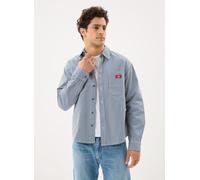 Dickies - Hickory Work Shirt Ls Blu - Abbigliamento M Blu