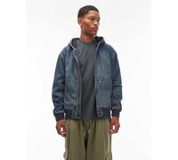 Dickies - Hilham - Giacca in denim con cappuccio blu tinto kaki-Verde 2XL