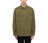 Dickies - Houston LS Shirt - Houston LS Shirt Military Green per Uomo in Cotone - Taglia M - Kaki
