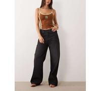 Dickies - Jeans ampi a fondo ampio lavaggio nero sbiadito W34 L30