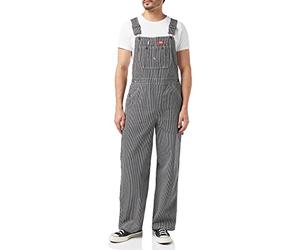Dickies LatzTrousers Indigo - Salopette da Uomo, Hickory Stripe, 30W / 30L