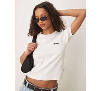 Dickies - Lewistown - T-shirt mini taglio lungo bianco sporco con logo ricamato S