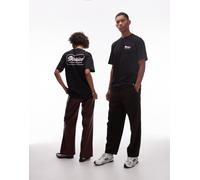 Dickies - Lewistown - T-shirt nera e rosa con stampa sul retro-Nero S