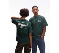 Dickies - Lewistown - T-shirt verde scuro e bianco sporco con stampa sul retro XL