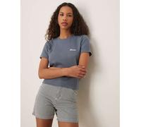 Dickies - Lewistwon - T-shirt mini taglio lungo blu medio con logo ricamato XS