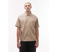 Dickies - Lynville - Camicia a maniche corte squadrata color cuoio-Marrone XS