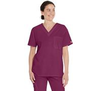 Dickies Maglietta da Infermiere, da Uomo, Unisex, con Scollo a V, Vino, XS