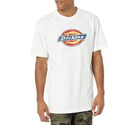 Dickies Maglietta da uomo con logo a tre colori a maniche corte grande e alto, bianco, XL
