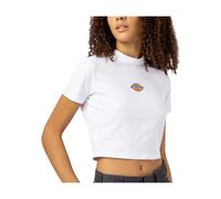Dickies Maple Valle T-Shirt Classico Logo Donne Maglietta Tempo Libero Bianco