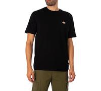 DICKIES UomoMaglietta 'MAPLETON' Nero / Rosso Arancione / Blu Chiaro, Taglia S,