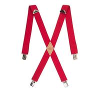 Dickies Men's 1-1/2 Solid Straight Clip Suspender,Red,