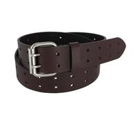 Dickies Men's 38MM Wide Two Prong Casual Leather Belt Brown (Medium (34-36))