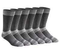 Dickies Men's Dri-tech Moisture Control Max Crew Socks Multipack, 3.0 Full Cushion Charcoal (6 Pairs), Shoe Size: 5-9