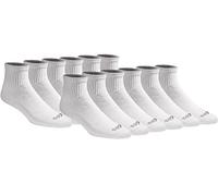 Dickies Men's Dri-tech Moisture Control Quarter Socks Multipack, Solid White (12 Pairs), Shoe Size: 12-15