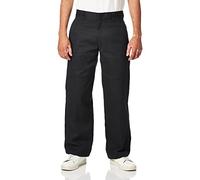 Dickies Men's Flex Double Knee Work Pant Loose Straight Fit, Black, 32