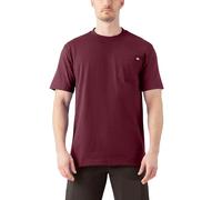 Dickies Mens Heavyweight Crew Neck Short Sleeve Tee Henley Shirt, Burgundy, Medium US