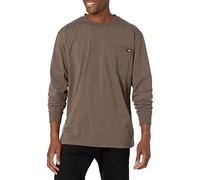 Dickies Men's Long Sleeve Heavyweight Crew Neck, Chocolate Brown Single Dye Heather, 4XL