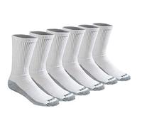 Dickies Men's Multi-Pack Dri-Tech Moisture Control Crew Socks, White (6 Pair), Shoe Size: 5-9
