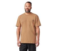 Dickies Men's Short Sleeve Heavyweight Crew Neck Tee, Brown Duck Single Dye Heather, M