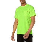 Dickies Men's Short Sleeve Heavyweight Neon Crew Neck, Bright Yellow, L