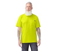 Dickies Men's Short Sleeve Heavyweight Neon Crew Neck, Bright Yellow, M