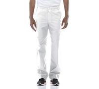 Dickies Men's Zip Fly Pull-On Scrub Pant, White, Large