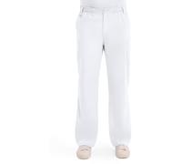 Dickies Men's Zip Fly Pull-On Scrub Pant, White, Large