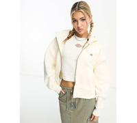 Dickies - Oakport - Felpa con cappuccio bianco sporco con zip XXS