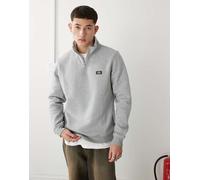 Dickies - Oakport - Felpa grigia con zip corta-Grigio XS