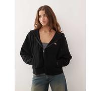 Dickies - Oakport - Felpa nera con cappuccio e zip-Nero XXS