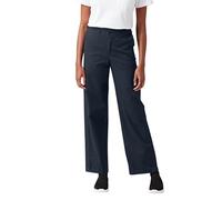Dickies Pantaloni da Donna a Vita Alta in Twill a Gamba Larga, risciacquati, Risciacquato Dark Navy, 40