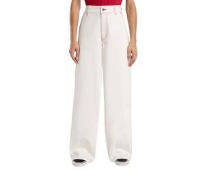 Dickies - Pantaloni da Falegname in Denim Larghi - - Jeans - Donna - Bianco - S