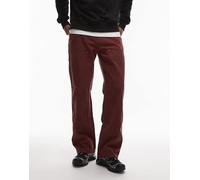 Dickies - Pantaloni in tela bordeaux con ginocchia doppiate-Rosso W32 L32