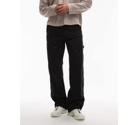 Dickies - Pantaloni in tela neri con ginocchia doppiate-Nero W34 L32
