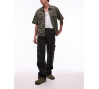 Dickies - Pantaloni neri e bianco sporco con motivo gessato-Nero W28 L32