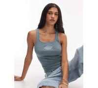 Dickies - Plainville - Canotta blu con scollo squadrato e logo XXS