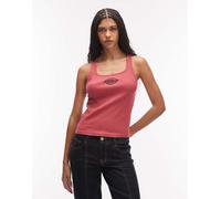 Dickies - Plainville - Canotta rossa con scollo squadrato e logo-Rosso L