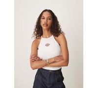 Dickies - Powers - Canotta bianca con logo centrale-Bianco XS