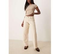 Dickies - River Ranch Western - Pantaloni in tela bianco sporco con ginocchio doppiato W25