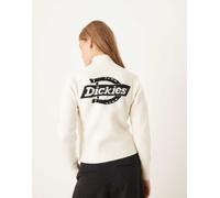 Dickies - Ruston - Maglione bianco sporco con zip corta e motivo del logo sul retro S