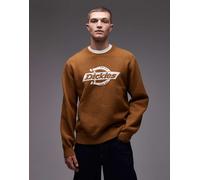 Dickies - Ruston - Maglione marrone cuoio con logo grande e ferro di cavallo sul davanti L