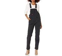 Dickies Salopette Doppia con Bretelle in Anatra Tuta, Nero Risciacquato, XS Donna