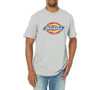 Dickies Short Sleeve Tri-Color Logo Graphic T-Shirt, Heather Gray, 3X