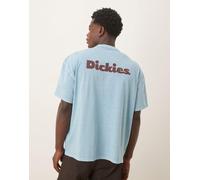 Dickies - Slayden - T-shirt azzurra tinta in capo-Blu XS