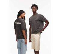 Dickies - Slayden - T-shirt color nero slavato in tessuto pesante con logo grande stampato sul retro S